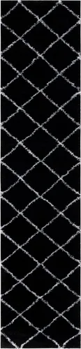 Miniatura 37 de SAFAVIEH Tahoe Shag Collection - Alfombra para pasillo, 2 x 9 pies, diseño de enrejado, no desprende pelusa y de fácil cuidado, 1.2 pulgadas