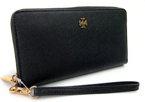 Miniatura 2 de Tory Burch Emerson Wristlet Zip Continental para mujer (negro), Negro