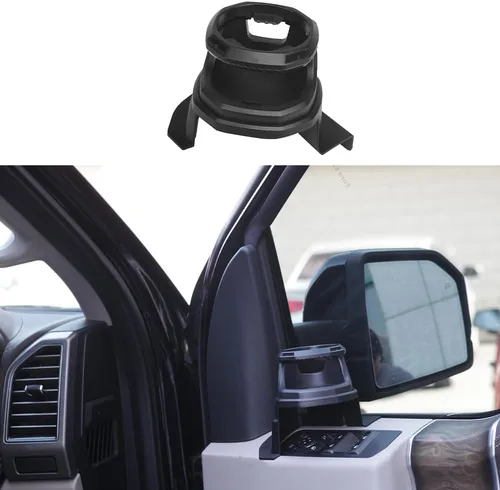 Miniatura 8 de Portavasos para coche, izquierdo, negro, material ABS, compatible con Ford F150 2015-2023, soporte para bebidas en la puerta