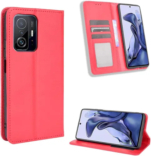 Miniatura 7 de Jielangxin Keji Funda para Xiaomi 11T Pro Caso,Funda para Xiaomi 11T/Mi 11T Pro Case PU Cuero Flip Cover Negro