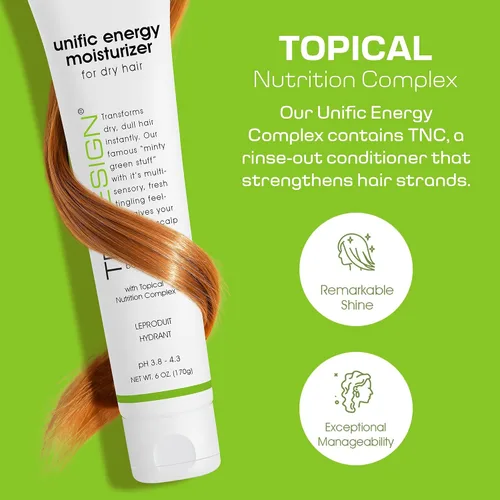 Miniatura 2 de TRIDESIGN Unific Energy - Acondicionador hidratante sin enjuague para cabello rizado, suero antiencrespamiento y acondicionador profundo