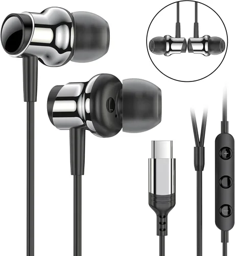 Miniatura 2 de Auriculares USB C para Samsung S25 S24 S23 Ultra FE S22 A55 A54 Auriculares con Cable Magnéticos Intrauditivos Tipo C con Micrófono Control