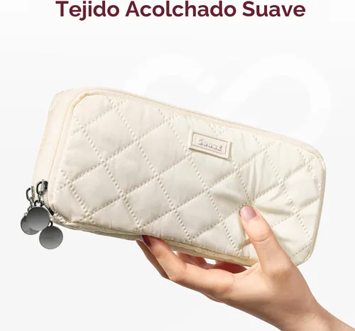 Miniatura 2 de Sooez Estuche grande para lápices, bolsa para lápices extra grande con 8 compartimentos, bolsa para bolígrafos de apertura amplia, organizador