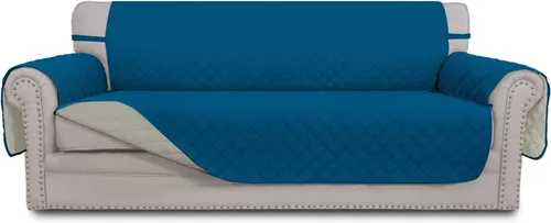 Miniatura 177 de Easy-Going - Funda para sofá, futón y sillón sin reposabrazos, reversible, resistente al agua, para mascotas y niños (azul oscuro/azul claro)