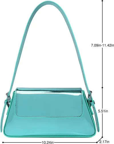 Miniatura 7 de Bolso de hombro pequeño para mujer, lindo bolso de mano hobo de noche, bolso de mano Y2K plateado brillante para fiesta, graduación, boda
