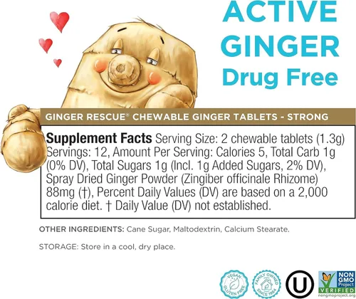 Miniatura 4 de Tabletas Rescue de The Ginger People, fuertes (10 unidades)