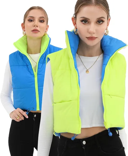 Miniatura 15 de Xeoxarel Chaleco acolchado corto con bolsillos para mujer (XS-XXL)