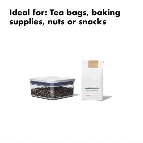 Miniatura 2 de OXO Good Grips POP - Recipiente hermético de almacenamiento de alimentos - Caja Grande Mini 1.1 Qt Ideal para bolsitas de té, suministros de Blanco