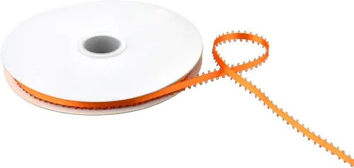 Miniatura 8 de Homeford Cinta de satén de doble cara con borde Picot, 50 yardas (3/8 pulgadas, oro antiguo)