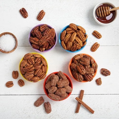 Miniatura 7 de Pecan Nation Mitades de nueces tostadas con sabor a canela, 16 onzas, natural, sin conservantes, rico en antioxidantes, sin OMG, aperitivo saludable