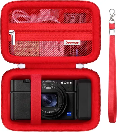 Miniatura 8 de Funda de transporte para cámara compacta Sony RX100 VII/ RX100 VI/ RX100 V/ RX100 IV/ RX100 III Premium Compact Camera, bolsa de viaje con bolsillo