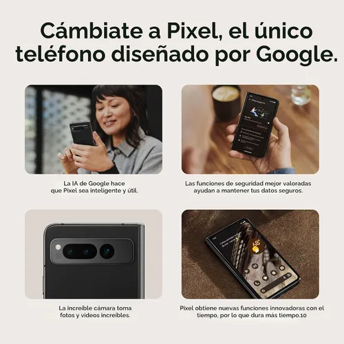 Miniatura 10 de Google Pixel Fold - Smartphone Android 5G desbloqueado con lente teleobjetivo y lente ultraancha - Pantalla plegable - Batería de 24 horas