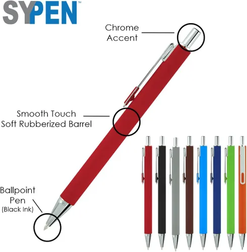 Miniatura 2 de SyPen Personalizado con tu logotipo personalizado o bolígrafo de texto, paquete de 100 bolígrafos de metal para marketing, fiestas y eventos