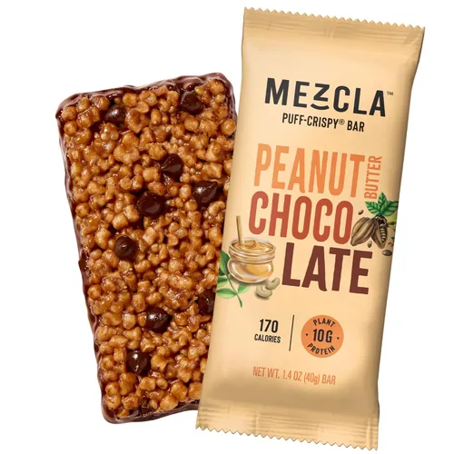 Miniatura 20 de Barras de proteína crujientes Mezcla, barras de proteína veganas y sin gluten, 10g de proteína, alternativa a los bocados de arroz crujientes
