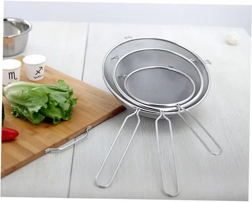 Miniatura 5 de Cuchara para servir alimentos, coladores finos de cocina, tamiz de harina, tamiz para hornear, colador de malla, colador de té, cuchara para freír
