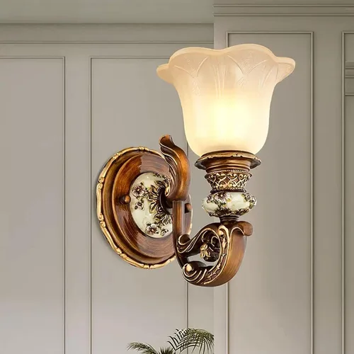 Miniatura 5 de Wall Lamp European Retro Wall Lamp Living Room Background Lamp Wall Lamp Neoclassical Lamp Bedroom Bedside Lamp Wall Lights for Living Room
