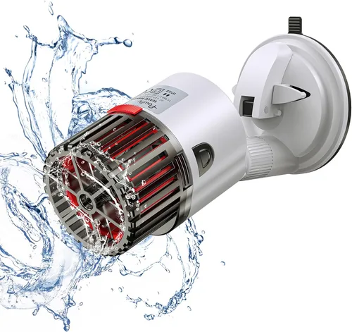 Pawfly Acuario Wave Maker para peceras de hasta 150 galones, bomba de circulación ajustable de 2000 GPH con base de ventosa fuerte, bomba de agua
