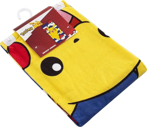 Miniatura 3 de Northwest Toalla de playa Pokémon – Diseño de Pikachu y Poké Ball – Toalla suave y absorbente de 30 x 60 pulgadas para baño, piscina o playa