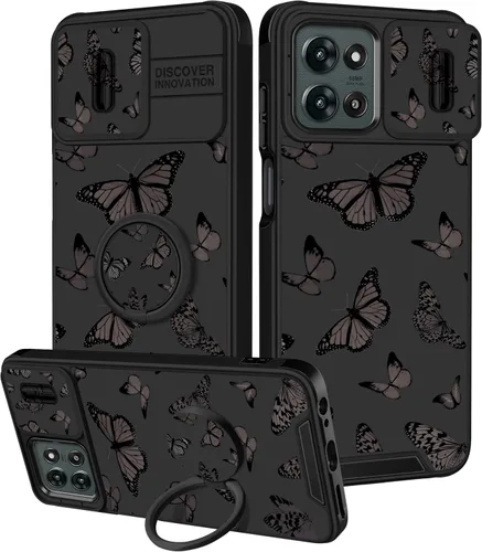 Miniatura 52 de Funermei Funda para Moto G Play 4G 2024 – Funda para teléfono para mujeres y niñas, diseño único de gato y libros, diseño único con funda