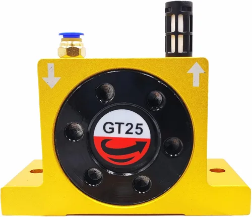Miniatura 5 de GT48 Vibradores de turbina neumática, vibrador de turbina giratoria de aire industrial dorado silencioso G3/8" para tolva dorado con silenciador