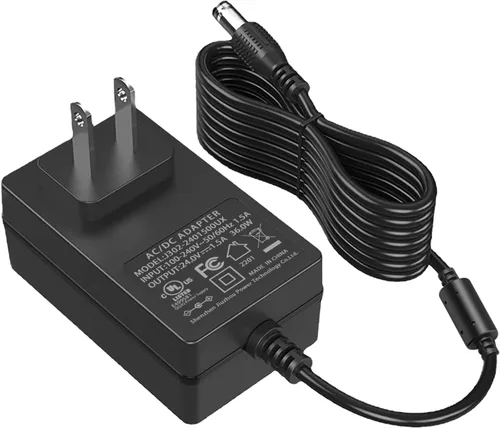 Miniatura 8 de Adaptador de fuente de alimentación de 24 V 1.5 A (36 W máximo) – Convertidor AC/DC clase 2 con 5 puntas para tira LED, CCTV, enrutador, barra