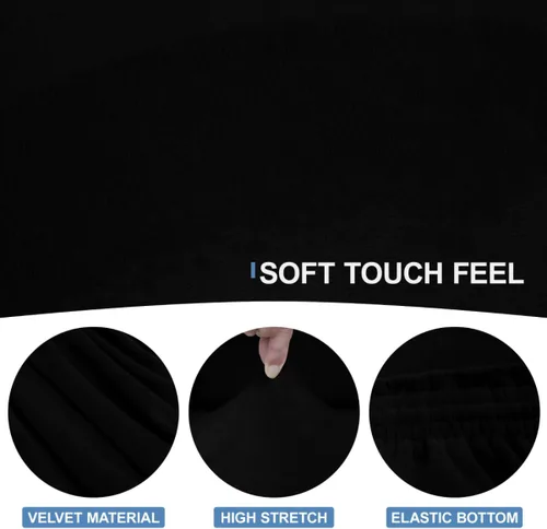 Miniatura 3 de CUCRAF Funda para sofá con cojines de 3 piezas, fundas deslizantes de terciopelo suave y grueso para sofá de la sala de estar, protector de muebles