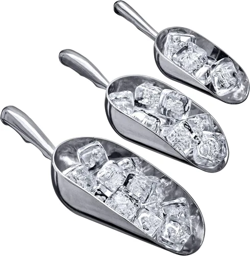 Miniatura 5 de Amazing Abby - Elsa - Cucharas de hielo de aluminio (juego de 3 piezas), cucharas de aluminio fundido, capacidad de 5/12/24 onzas, grado
