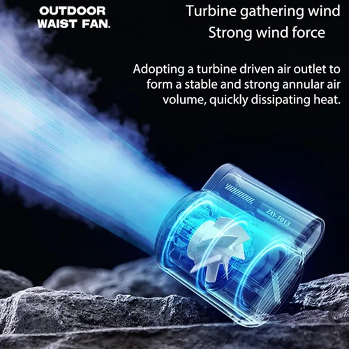 Miniatura 5 de fuliying Ventilador de cintura portátil recargable – Batería de 4500 mAh dura 10 horas, ventilador personal de clip de 3 velocidades, mini