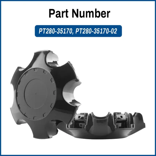 Miniatura 3 de para Tacoma TRD Tapones centrales para llanta PT280-35170 Compatible con 16'' de 8 radios, 4 piezas, negro