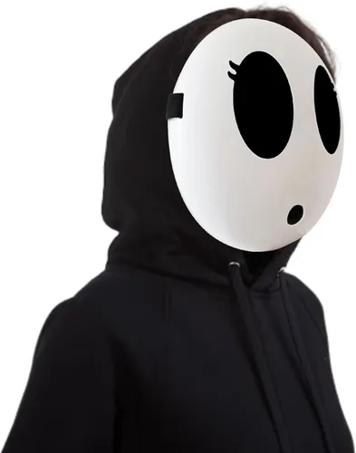 Miniatura 3 de Máscara de chico tímido, máscara de anime blanca, máscara de Halloween, máscara divertida para disfraz de Halloween, accesorios de cosplay Niña