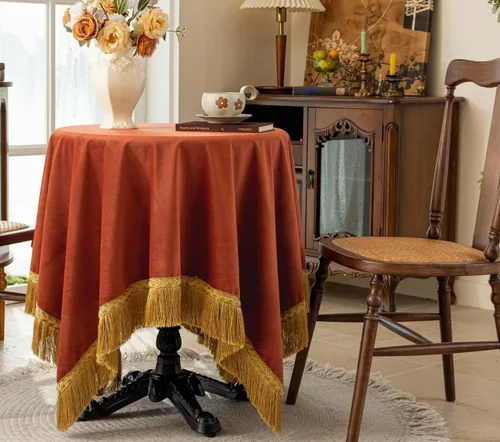 Miniatura 21 de F-CHU Manteles cuadrados pequeños de 36 x 36 pulgadas, mantel redondo pequeño de terciopelo color negro sólido para mesita de noche, mesita