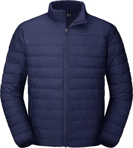 MAGCOMSEN Chaqueta acolchada para hombre, abrigo de invierno ligero y cálido, repelente al agua, chaqueta aislante a prueba de viento