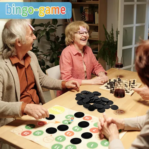 Miniatura 4 de Coopay 1000 fichas de bingo de 1 pulgada a granel, marcadores de bingo para práctica de matemáticas, contadores de aprendizaje de plástico, discos