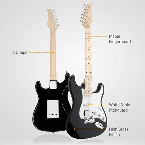 Miniatura 2 de Ktaxon - Kit de guitarra eléctrica de 39 pulgadas para principiantes, con pastillas HSS de 6 cuerdas, guitarra eléctrica de cuerpo sólido
