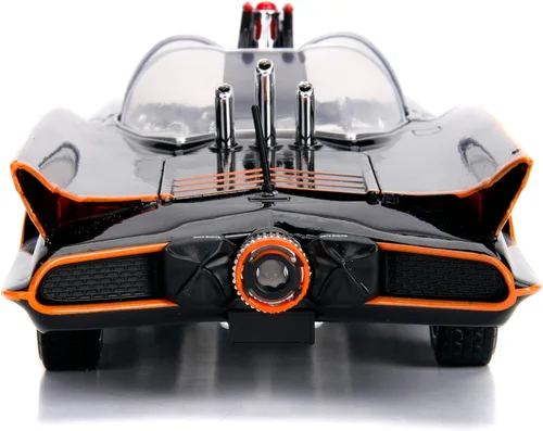 Miniatura 7 de Jada DC Comics 1:18 1966 Serie de TV clásica Batmobile - Coche fundido a presión con figuras de Batman y Robin de 3 pulgadas, juguetes para niños