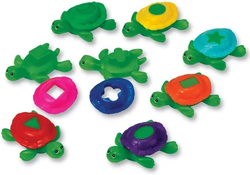 Miniatura 4 de Learning Resources Shape Shell Turtles, Learn Shapes, Juego de 8 juguetes de baño, a partir de 2 años