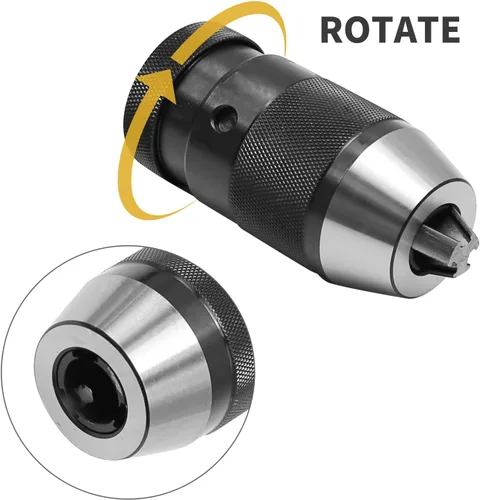 Miniatura 4 de 1/32" -1/2" JT33 Chuck MT2-JT33 Adaptador de portabrocas R8 Portabrocas sin llave