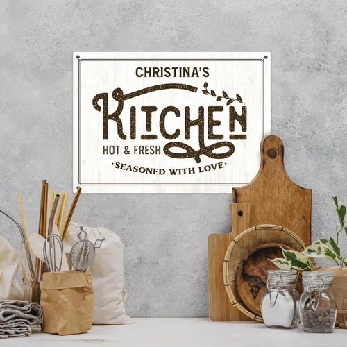 Miniatura 7 de Letrero personalizado para decoración de cocina, letrero de cocina personalizado, 10 x 14 pulgadas, libre de óxido, aluminio 040, resistente a