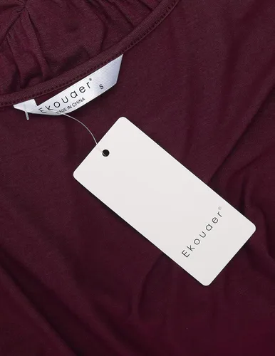 Miniatura 4 de Ekouaer - Camisón sin mangas para mujer con cuello en V