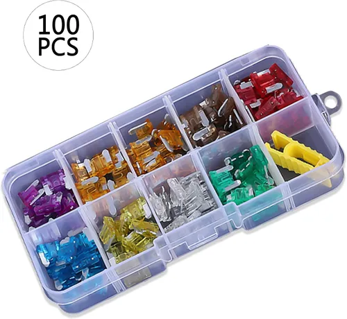 Miniatura 7 de Kit surtido de fusibles estándar 3A 5A 7.5A 10A 15A 20A 25A 30A Mini fusibles de inserción coloridos para automóvil, barco, camión, SUV automotriz