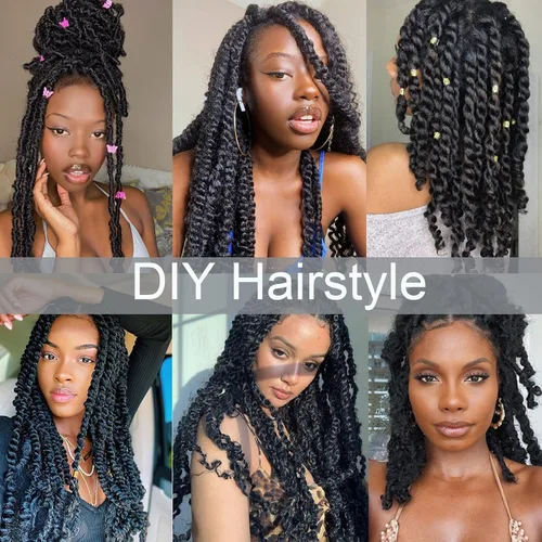 Miniatura 6 de Marley Twist - Cabello trenzado de 10 pulgadas, cabello trenzado preseparado y afro trenzado, 8 paquetes para rastas sintéticas desgastadas
