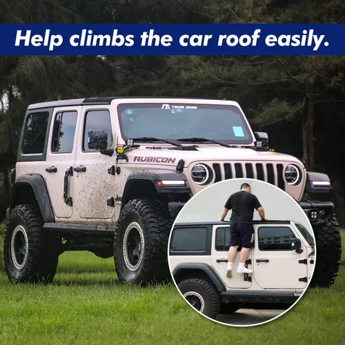 Miniatura 6 de Pedal plegable de bisagra de puerta compatible con Jeep Wrangler JK JL JLU Gladiator JT 2007-2023, excepto Gladiator 2021: aleación de aluminio
