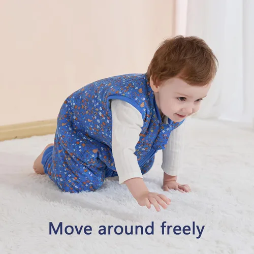 Miniatura 4 de Mosebears Cotton Toddler Sleep Sack with Feet 2.5 TOG Ultra Soft Toddler Sleeping Sack Baby Sleep Bag Walker Wearable Blanket