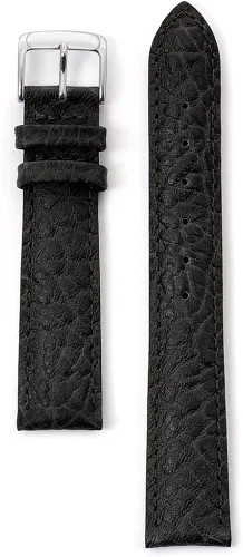 Speidel Correa de reloj de cuero genuino con hebilla de acero inoxidable, disponible en varios colores, longitudes y anchos de 12 a 1.102in