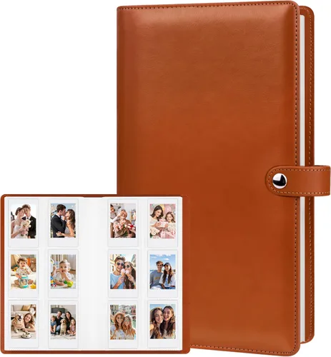 Miniatura 12 de Álbum de fotos de 180 bolsillos para cámara Fujifilm Instax Mini, álbum de fotos con espacio de escritura para Polaroid, cubierta de cuero, foto
