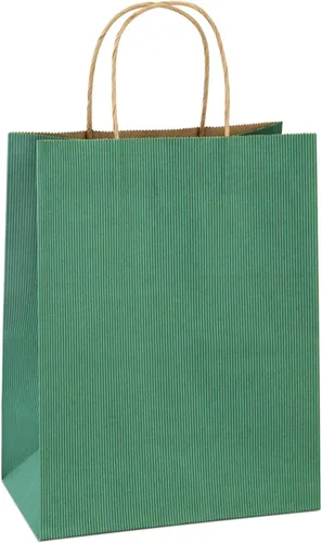 Miniatura 14 de BagDream 25 bolsas de regalo marrones de 8 x 4.25 x 10.5 pulgadas, papel kraft para regalos, compras al por menor de mercancías de comestibles
