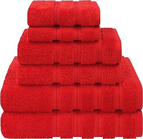 Miniatura 123 de American Soft Linen - Juego de 4 toallas, 100% de algodón turco, 27 x 54 pulgadas, tamaño extragrande, toallas para la ducha, color amarillo