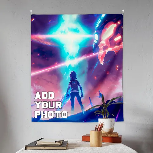 Miniatura 13 de XIAYUEHUA Bandera de fondo personalizada para subir imagen de tapiz personalizado para dormitorio, pancartas y letreros personalizados para colgar