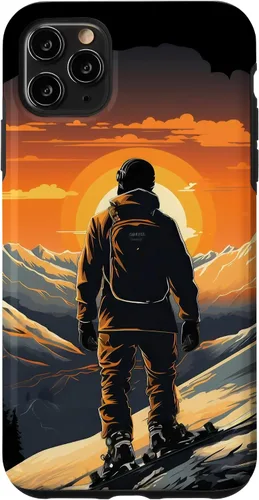 Miniatura 13 de Snowboarding Snowboard Snowboarder Mountain Sunset Case for iPhone 17