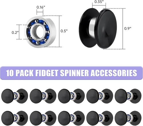 Miniatura 7 de NiArt Juego de Spinner de Dedo DIY con Resina Epoxi y Molde de Silicona, Kit de 5 Moldes con 10 Rodamientos, Juguete de Mano para Alivio del Estrés